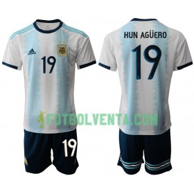Camiseta de fútbol Argentina Sergio Agüero 19 Niños 1ª equipación Copa América 2019